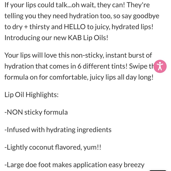 KAB mini Lip Oil in Borderline - Picture 2 of 5